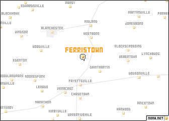 map of Ferristown