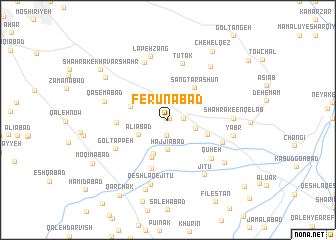 map of Ferūnābād