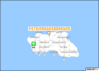 map of Feteiras de São Pedro