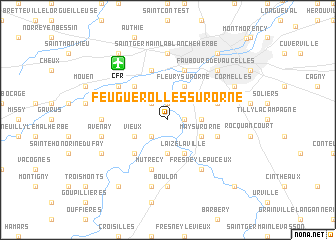 map of Feuguerolles-sur-Orne