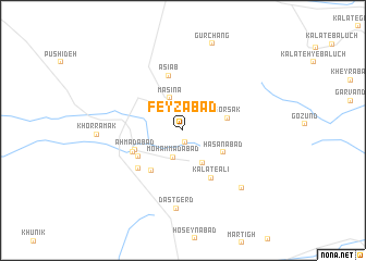 map of Feyẕābād