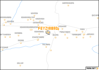 map of Feyz̄īābād