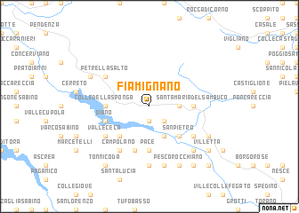 map of Fiamignano