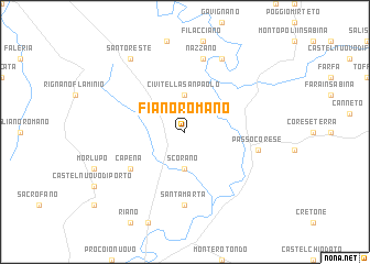 map of Fiano Romano