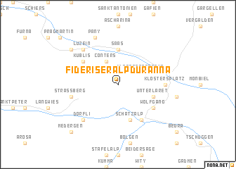 map of Fideriser Alp Duranna