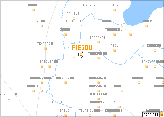 map of Fiégou