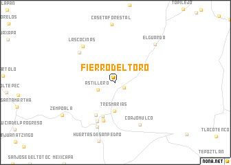 map of Fierro del Toro
