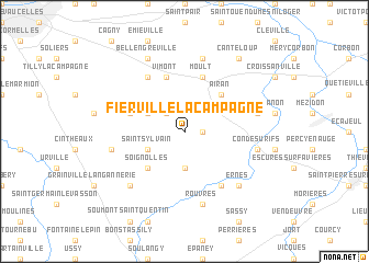 map of Fierville-la-Campagne