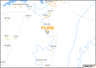 map of Filhiol