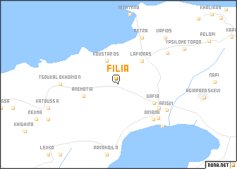 map of Fília