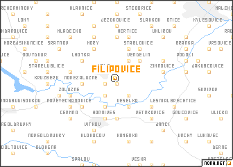 map of Filipovice