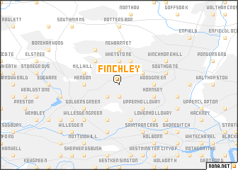 map of Finchley