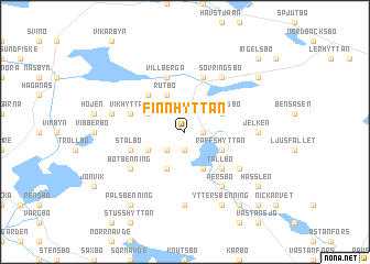 map of Finnhyttan