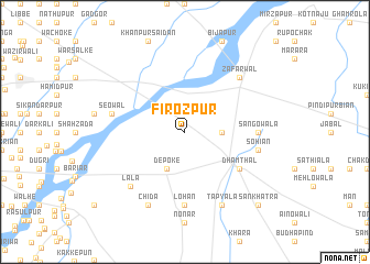 map of Fīrozpur