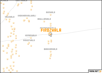 map of Fīrozwāla