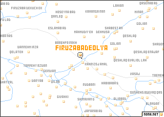 map of Fīrūzābād-e ‘Olyā