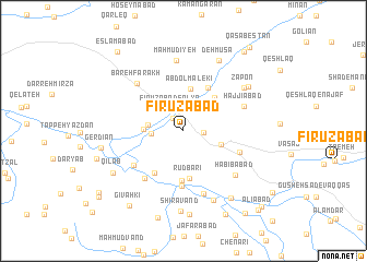 map of Fīrūzābād