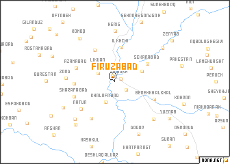 map of Fīrūzābād