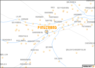 map of Fīrūzābād