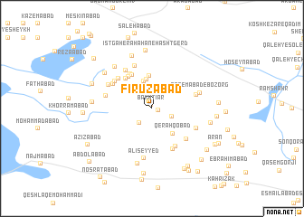 map of Fīrūzābād