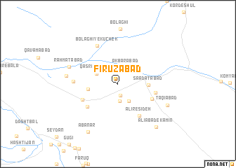 map of Fīrūzābād