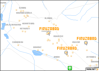 map of Fīrūzābād