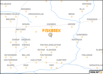 map of Fiskbæk