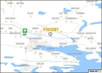 map of Fiskeby