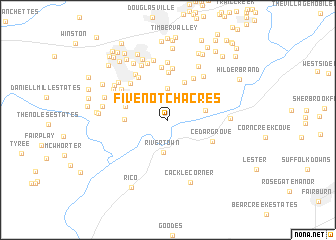 map of Five Notch Acres