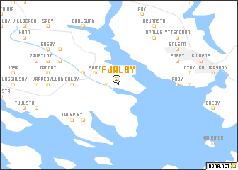 map of Fjälby