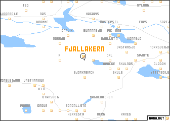 map of Fjällåkern