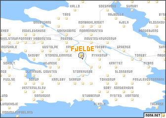 map of Fjelde