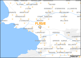 map of Flädie