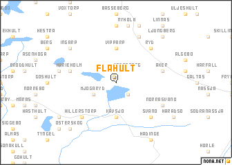 map of Flahult