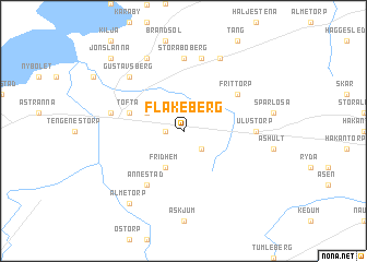 map of Flakeberg