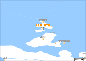 map of Flatøya