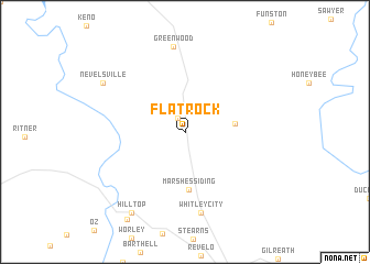 map of Flat Rock
