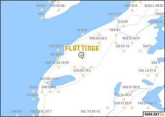 map of Flättinge