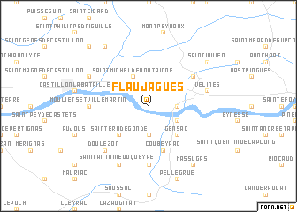 map of Flaujagues