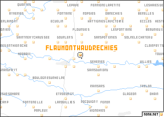 map of Flaumont-Waudrechies