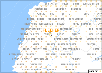 map of Flécher