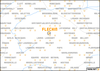 map of Fléchin