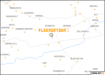 map of Fleenortown