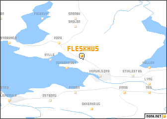 map of Fleskhus