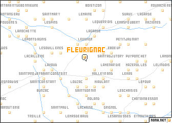 map of Fleurignac