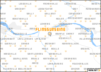 map of Flins-sur-Seine