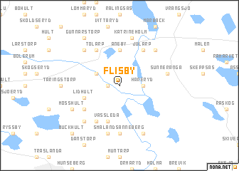 map of Flisby