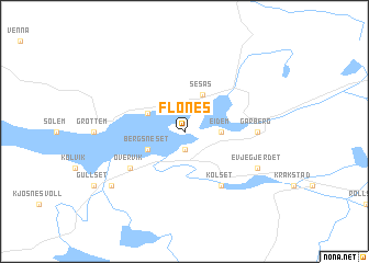 map of Flønes
