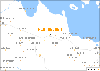 map of Flor de Cuba