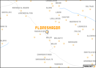 map of Flores Magón